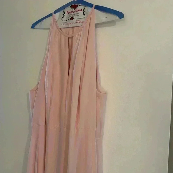 Dessy Collection Keyhole dress Style 1502- blush color - Picture 2 of 6